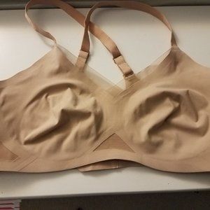 Honeylove Crossover Bra - Nude - large L - wireless adjustable
